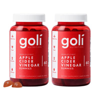 Thumbnail for Goli Apple Cider Vinegar Gummies - Worlds First ACV Gummy with Vitamin B12, Beetroot & Pomegranate - Vegan, Non-GMO, Gluten-Free, 120 Count (2 Pack)