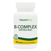 Thumbnail for NaturesPlus B-Complex with Rice Bran - 90 Tablets - Vegetarian, Gluten Free - 90 Servings