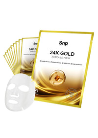 Thumbnail for SNP 1000mg Collagen + 24K Gold Ampoule Sheet Mask | Collagen Face Masks Skincare | Tightening, Hydrating, and Nourishing | Korean Skin Care | Overnight Face Masks | Moisturizing Face Mask | 10 Sheets