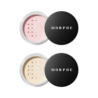 Thumbnail for Morphe Totally Set Mini Brighten & Set Setting Powder Duo - Lightweight, Talc-Free Powder for Face Makeup Natural Finish - Minimizes Shine for Up to 24HR - Translucent (2 Count)