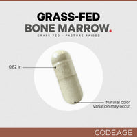 Thumbnail for Codeage Grass-Fed Bone Marrow Supplement – Freeze-Dried, Non-Defatted Beef Bone Matrix & Cartilage – 1500mg per Serving, 180 Capsules