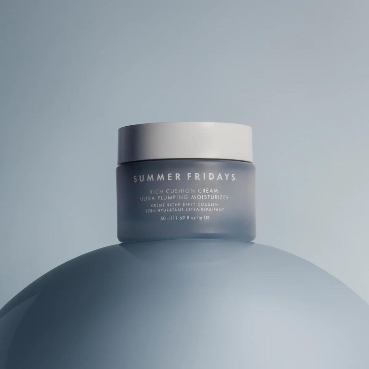Summer Fridays Rich Cushion Face Cream - Ultra Plumping Barrier Repair Cream + Makeup Primer - Infuses Skin with Rich Hydration from Glycerin + Squalane - Non-Comedogenic + Fragrance-Free (1.69 Oz)