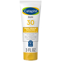 Thumbnail for CETAPHIL Sheer Mineral Sunscreen Lotion for Face & Body, 3 fl oz, 100% Mineral Sunscreen: Zinc Oxide & Titanium Dioxide, Broad Spectrum SPF 30, For Sensitive Skin