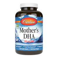 Thumbnail for Carlson - Mother's DHA, 500 mg DHA, Prenatal Support, Fetal Development & Immune Health, 120 Softgels