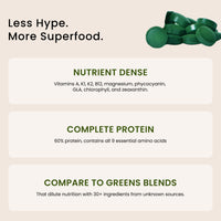 Thumbnail for Nutrex Hawaii Pure Hawaiian Spirulina – Vegan Superfood, 500 mg Tablets, Farm Grown in Kona, Non-GMO, Immune Support & Cellular Energy, 200 Count