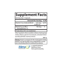 Thumbnail for Carlson - Super D3 + K2, 125 mcg (5000 IU) Vitamin D3, 90 mcg Vitamin K2 as MK-7, Bone Support, Calcium Absorption, 45 Vegetarian Capsules