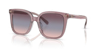Thumbnail for Coach HC8381U Universal Fit Sunglasses, Transparent Rose/Blush/Purple Blue Peach Gradient, 54 mm