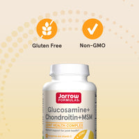 Thumbnail for Jarrow Formulas Glucosamine, Chondroitin, and MSM Capsules; Joint Support Supplement with Vitamin C and Manganese, Bone & Joint Health, 240 Capsules, 60 Day Supply