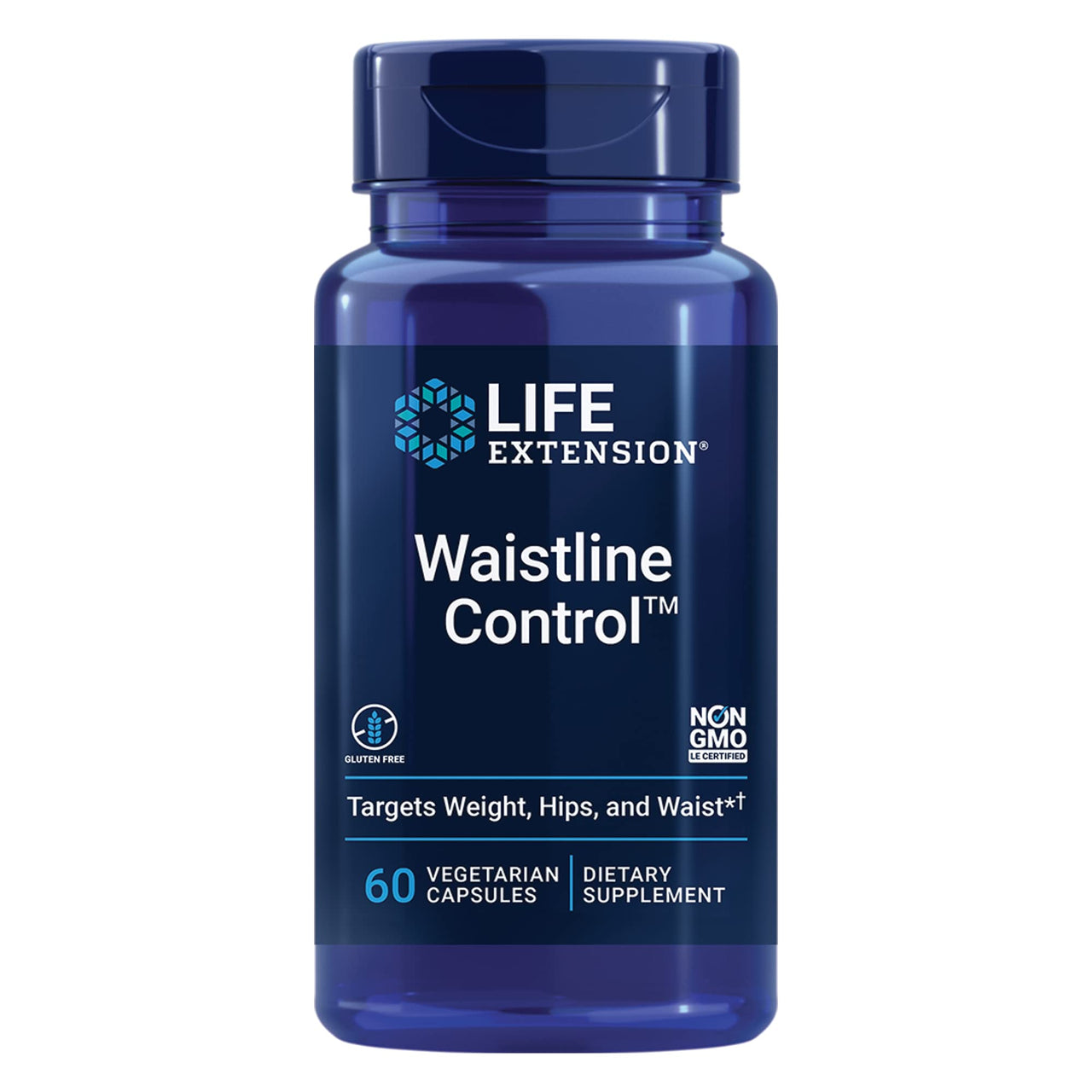 Life Extension Waistline Control™, S. indicus, Mangosteen, Meratrim®, Healthy Weight, Waistline, Non-GMO, Gluten Free, Vegetarian, 60 Capsules