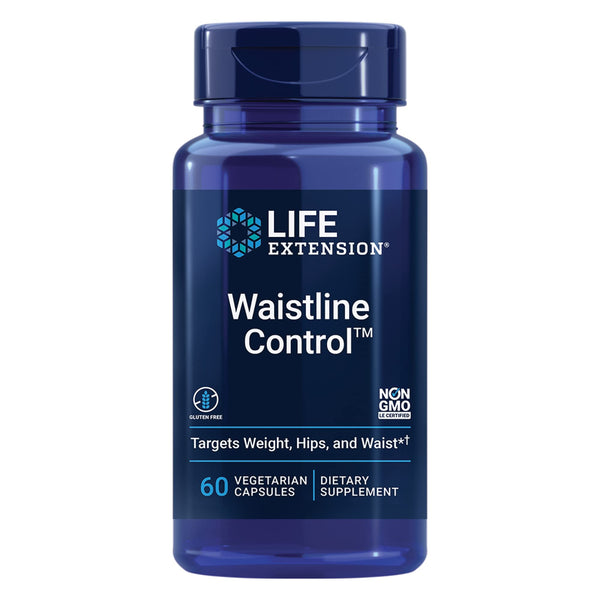 Life Extension Waistline Control™, S. indicus, Mangosteen, Meratrim®, Healthy Weight, Waistline, Non-GMO, Gluten Free, Vegetarian, 60 Capsules