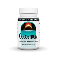 Thumbnail for Source Naturals Colostrum - Contains 30 Percent Immunoglobulins - 650 mg -30 Tablets