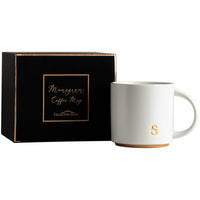Thumbnail for COLLECTIVE HOME - Monogram Ceramic Mugs, 15 oz Golden Initial Coffee Cups, Elegant Alphabet Tea Mugs, Elegant Personalized Mug with Gift Box, Luxurious Cups for Office and Home (s)