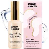 Thumbnail for grace & stella Award Winning Hyaluronic Acid Serum (50ml/1.7 fl oz) Hydrating Hyaluronic Acid Serum for Face - Acido Hialuronico for Women - Remove Fine Lines, Wrinkles, Anti Aging - Vegan Skincare