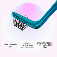 Thumbnail for KISS Falscara DIY Eyelash Extension Lengthening Wisps - Featherlight Synthetic Reusable Artificial Eyelashes Multipack of 24 Mini Lash Clusters for that Authentic Eyelash Extension Look