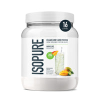 Thumbnail for Isopure Clear Whey Isolate Protein Powder, Lactose Free, Gluten Free, Naturally Flavored, Mango Lime, 20g Protein Per Serving, 14.1 Oz, 16 Servings (Packaging May Vary)