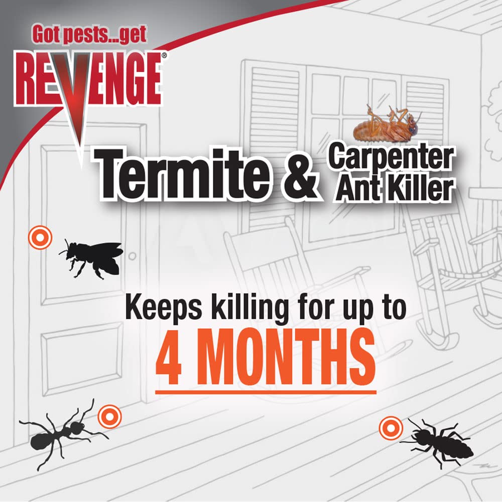 REVENGE Termite & Carpenter Ant Killer, 15 oz Ready-to-Use Aerosol Spray, Kills on Contact and Long Lasting Control