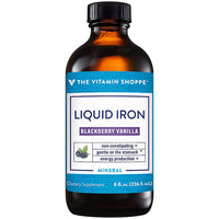 Thumbnail for The Vitamin Shoppe Liquid Iron - Easy Absorption BlackBerry Vanilla | Non-Constipating Energy | 16 oz | Gentle Formula