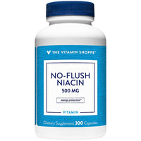 Thumbnail for The Vitamin Shoppe No Flush Niacin 500mg - Cholesterol & Cardiovascular Support | Inositol Hexanicotinate | 300 Capsules | Flush-Free