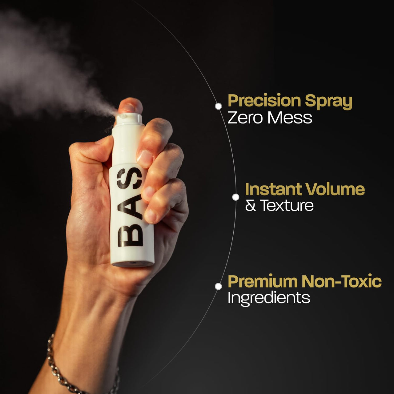 BASED Hair Texturizing Powder, Lightweight & Volumizing Hair Styling Powder with Matte Finish, Add Texture to Hair with Medium Hold, For Short to Medium Hair, (1.69oz Bottle, 2.5 Gram Fill, Pack of 3)