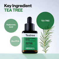 Thumbnail for Mediheal Teatree Calming Serum 1.35 fl.oz - Quick Skin Calming and Redness Relief - Sebum Care, Oil Moisture Balance & Deep Moisturization with Hyaluronic Acid