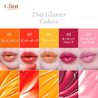 Thumbnail for Glint Tint Glosser (Clementine, 0.09oz) - Hydartions, Moisturizing Plumping Lip Gloss with Radiant Shine, Long Lasting, Korean Skin Care. Provence Rose & Calendula Extract.