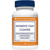 Thumbnail for The Vitamin Shoppe Women's 7-Day Cleanse - Detox Formula | with Probiotics & Electrolytes | 52 Vegetable Capsules | Gentle Wellness
