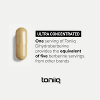Thumbnail for Toniiq Dihydroberberine Supplement - Ultra High Potency 1,000mg Formula with GlucoVantage, 10:1 Ceylon Cinnamon & 50:1 Milk Thistle - Third-Party Lab Tested
