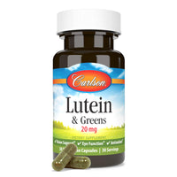 Thumbnail for Carlson - Lutein & Greens, 20 mg, Vision Support & Eye Function, Antioxidant, 30 Vegetarian Capsules