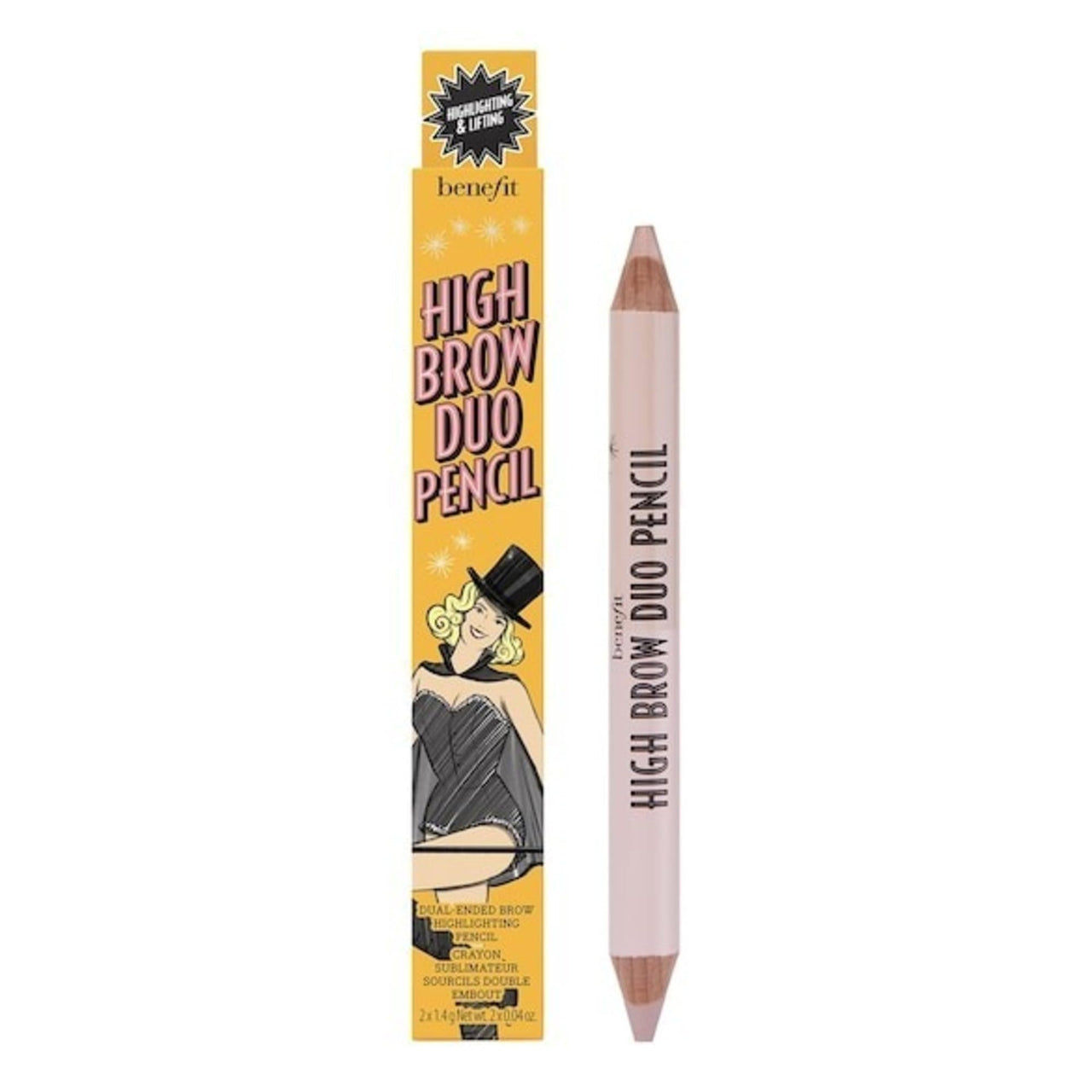 Benefit High Brow Duo Pencil #Linen Pink/Soft Gold (Light) 2x0.04 Ounce