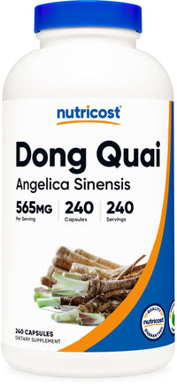 Thumbnail for Nutricost Dong Quai 565mg, 240 Capsules (Angelica Sinensis) - Vegetarian Caps, Non-GMO, Gluten Free