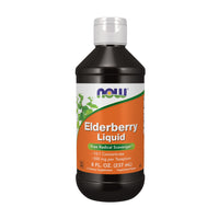 Thumbnail for NOW Foods Supplements, Elderberry Liquid 500 mg, 10:1 Concentrate, Free Radical Scavenger*, 8-Ounce