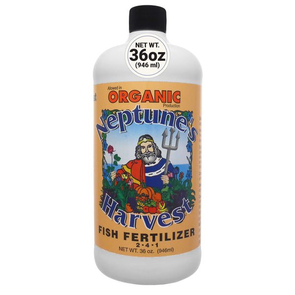 Neptune's Harvest Fish Fertilizer (2-4-1) - 36oz Bottle - Organic Liquid Plant Fertilizer - Fish Hydrolysate for Vegetables, Flowers, Fruit, Trees, Grass - Indoor and Outdoor Plant Food
