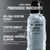 Thumbnail for Snail Mucin 95 + Peptide Essence - Advanced Skin Repair Serum for Acne-Prone & Sun-Damaged Skin, Non-Comedogenic Facial Moisturizer with 5-Peptide Complex, Fragrance-Free, Slow-Aging, 4.73 fl.oz.