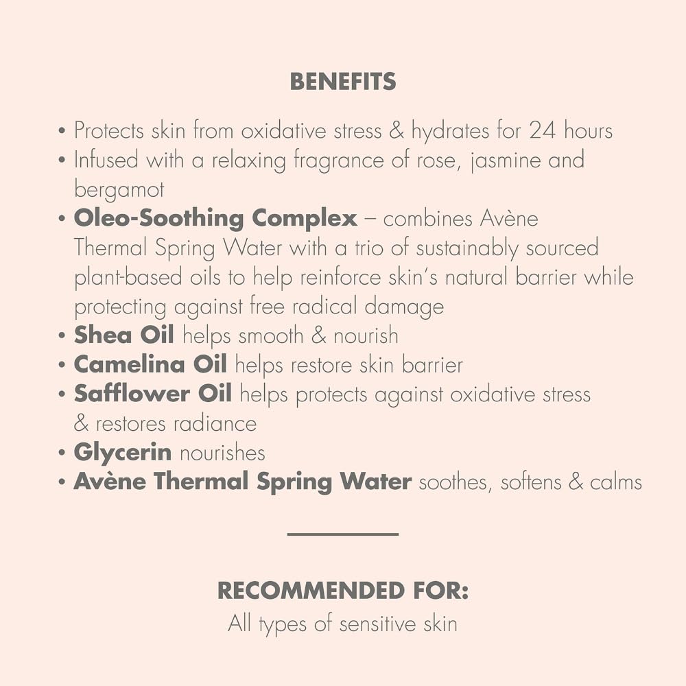 Avène Moisturizing Melt-in Balm, Shea Oil Body Butter, Non-Greasy, Non-Sticky, Quick Absorbing, 8.4 Oz