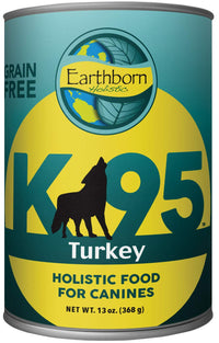Thumbnail for Earthborn Holistic K95 Turkey Recipe Grain-Free Canned Moist Dog Food 13 oz Can