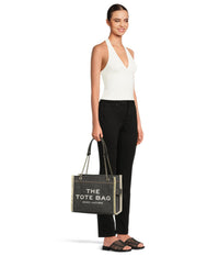 Thumbnail for Marc Jacobs Womens The Denim Chain Medium Tote Bag Black Wash Onesize