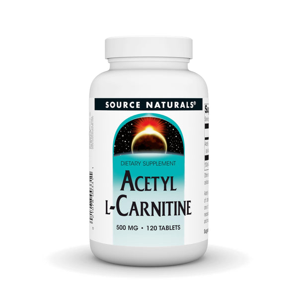 Source Naturals Acetyl L-Carnitine 500 Mg Tablet, 120 Count