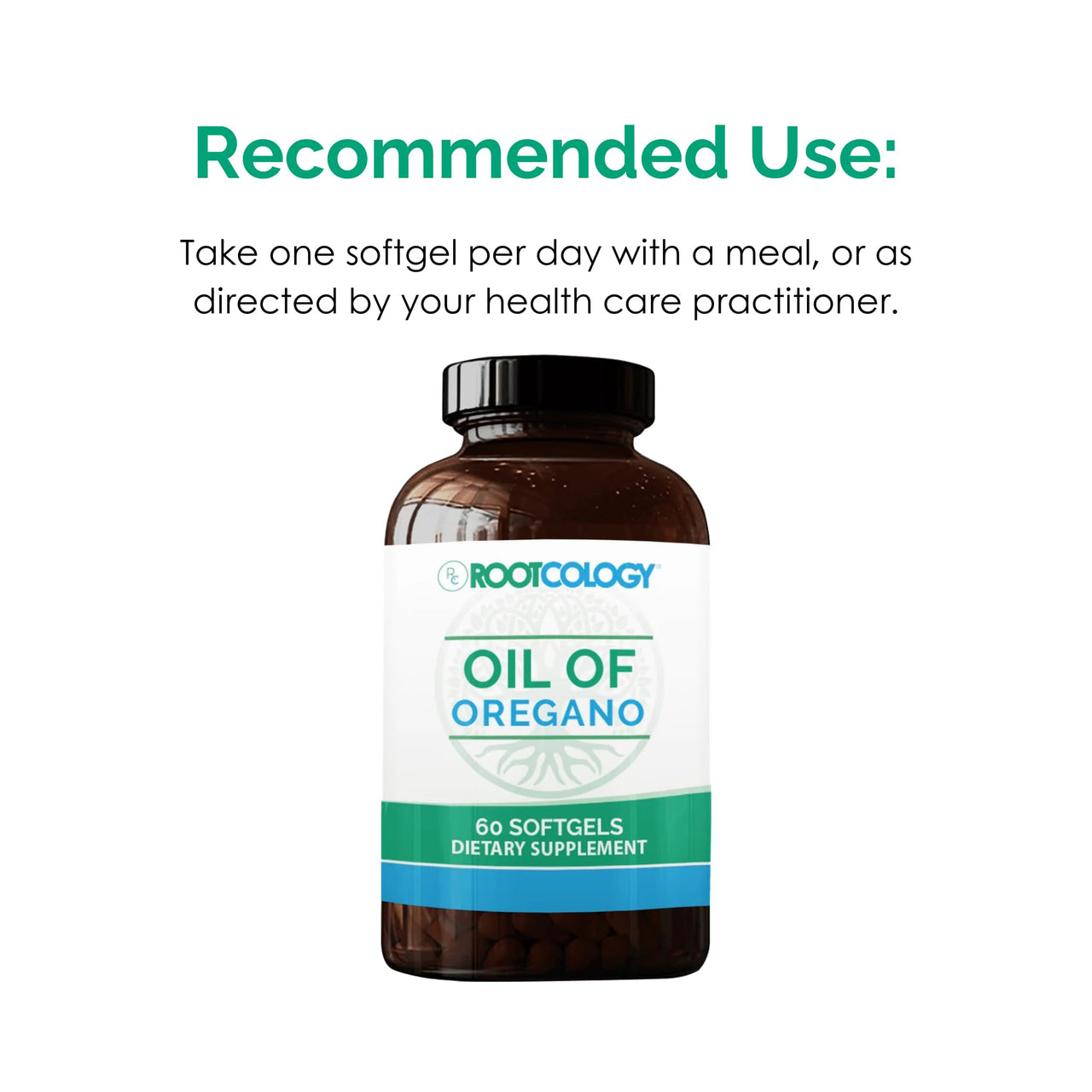Rootcology by Dr. Izabella Wentz | Oil of Oregano | Bioactive Oregano Softgels to Support A Balanced Gut | Antioxidant Protection for Intestinal Health | 60 Softgels