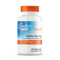 Thumbnail for Doctor's Best Natto Serra for Men & Women - Nattokinase and Serrapeptase Enzyme Supplement, Caps for Circulatory & Immune Health Support, Optimal Digestive Absorption, Non GMO, Vegan - 90 Veg Capsules