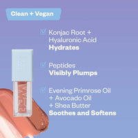 Thumbnail for Kosas Wet Lip Oil Gloss - Hydrating Lip Plumping Treatment with Hyaluronic Acid & Peptides, Non-Sticky Finish (Unhooked)