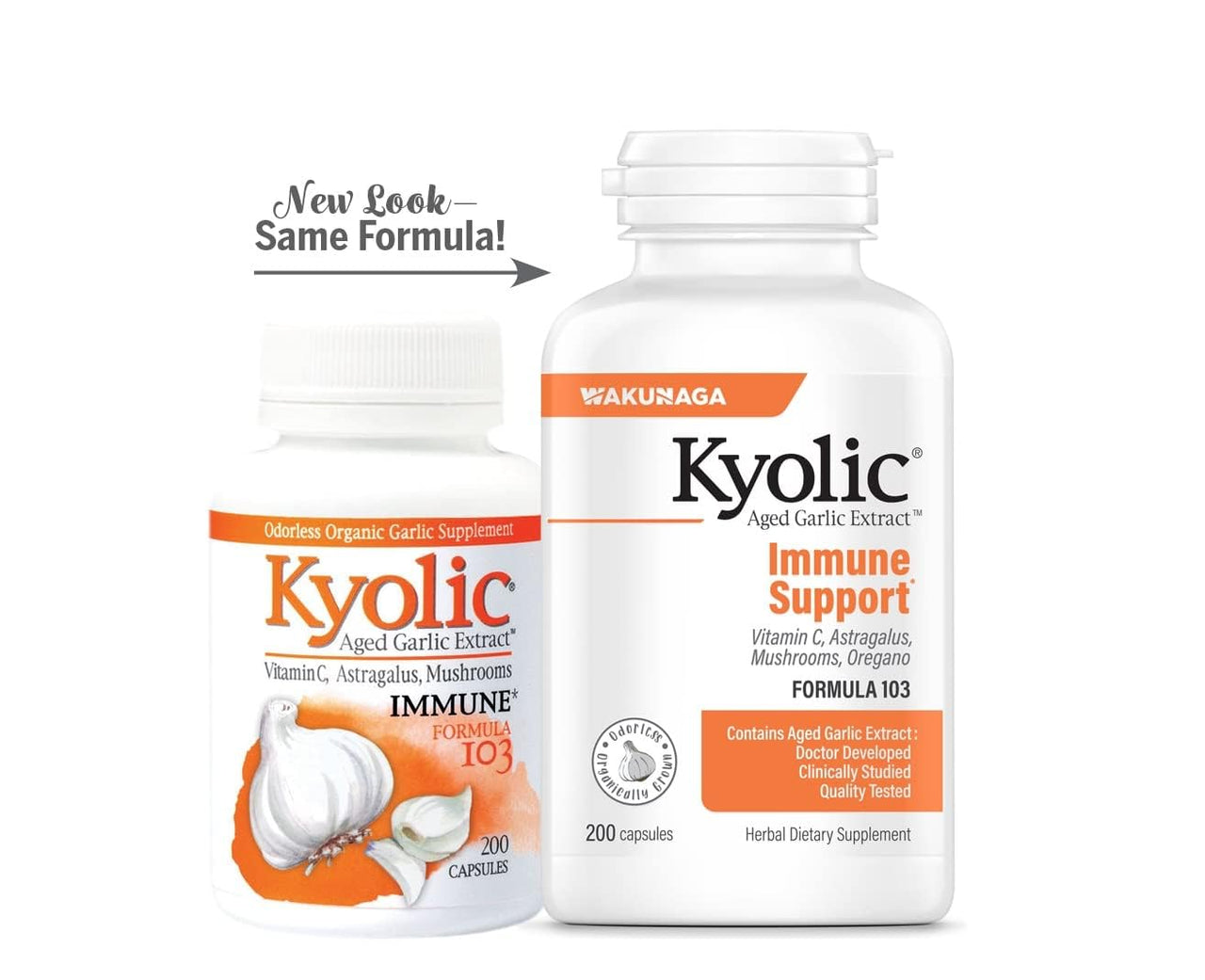 Kyolic Aged Garlic Extract Formula 103, Immune Support*, 200 Capsules