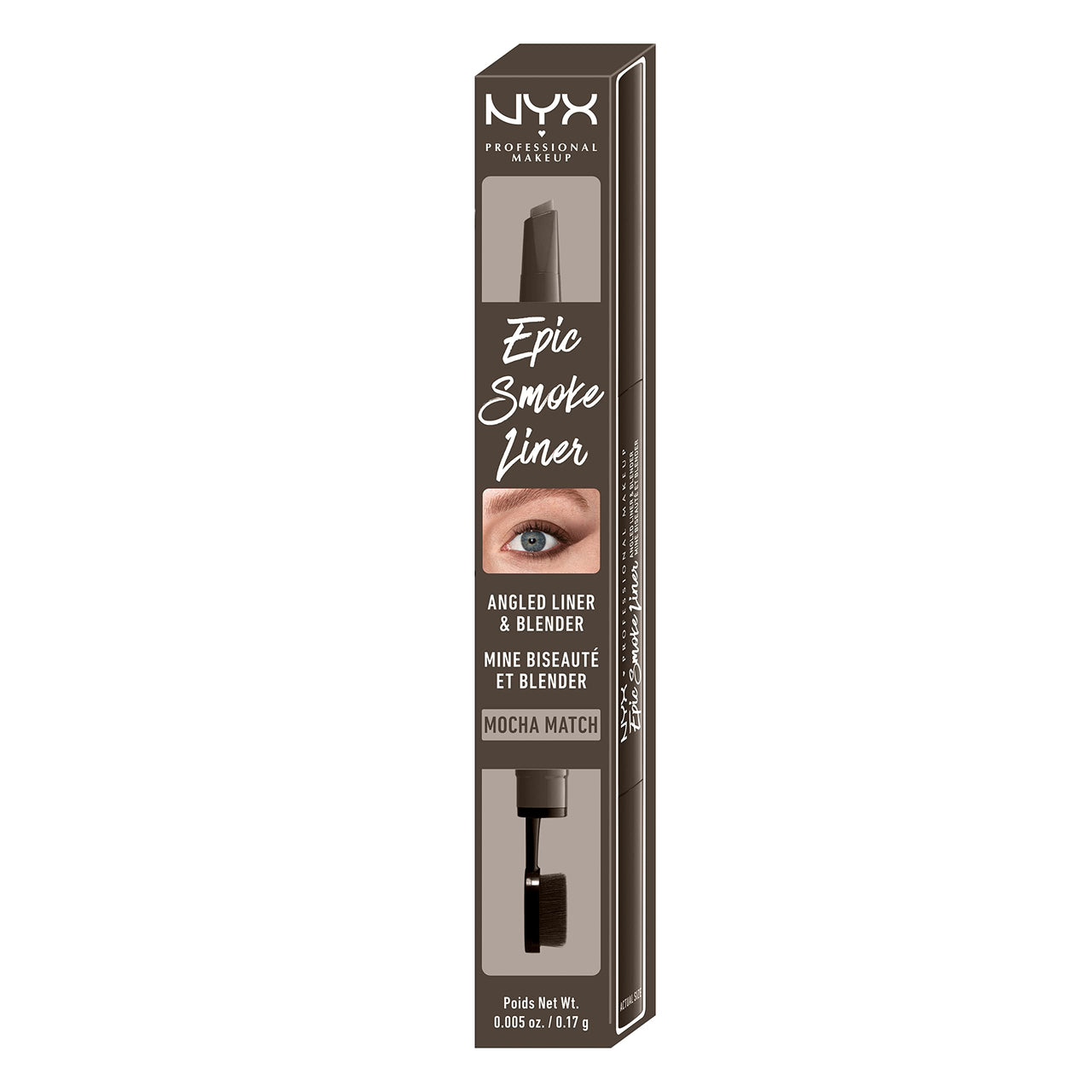NYX PROFESSIONAL MAKEUP Epic Smoke Liner, Vegan Smokey Eyeliner - Mocha Match (Deep Brown)
