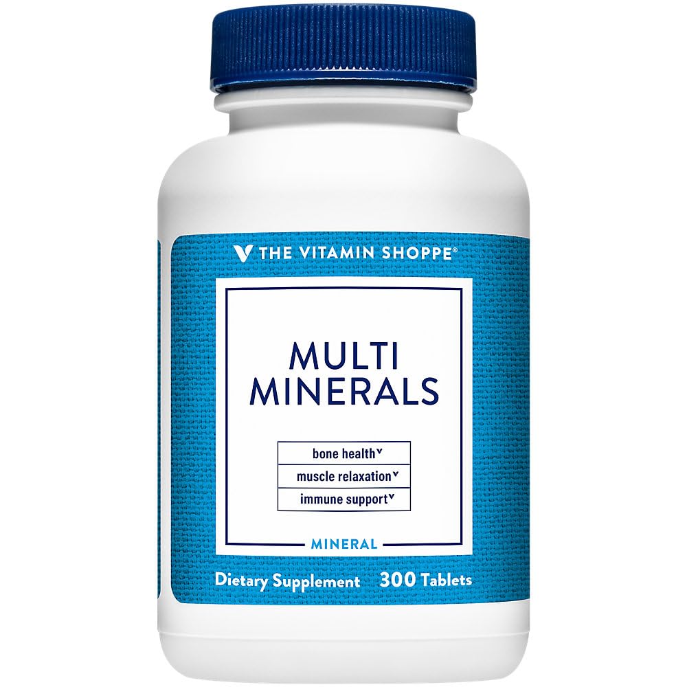 The Vitamin Shoppe Multi Minerals with Boron & Vitamin D, Formulated with Trace Minerals, Supports Healthy Bones (300 Tablets)