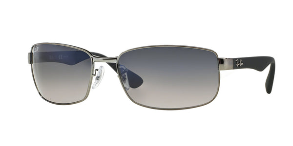 Image 1 of Ray-Ban RB3478 Rectangular Sunglasses, Gunmetal Frame/Blue Polarized Lens, 60 mm