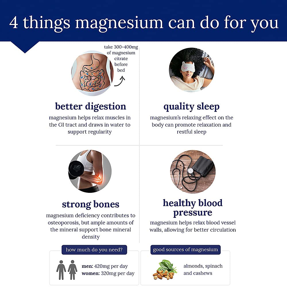 The Vitamin Shoppe Magnesium Citrate 200MG - Muscle Relaxation, Bone Health & Energy Production, Highly Absorbable (300 Tablets)