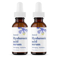 Thumbnail for ASUTRA Hyaluronic Acid Serum for Face, 1 fl oz (Pack of 2)- Vitamin C & E, Aloe, Green Tea, Geranium & Jojoba Oil, Plumping Face Serum, Hydrating Facial Skin Care