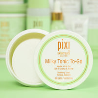 Thumbnail for Pixi Milky Tonic to-Go, Calming & Hydrating Pads Containing Jojoba Milk, Infused with Oat Extract to Soothe, Alcohol-Free Daily Nourishing Toner On The Go, 60 Pads