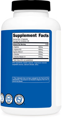 Thumbnail for Nutricost Nitric Oxide Booster 2250mg, 180 Capsules - 750mg Per Casule, 60 Servings - Gluten Free and Non-GMO