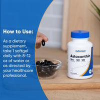 Thumbnail for Nutricost Astaxanthin 12mg, Non-GMO and Gluten Free, 120 Softgels (4 Month Supply)