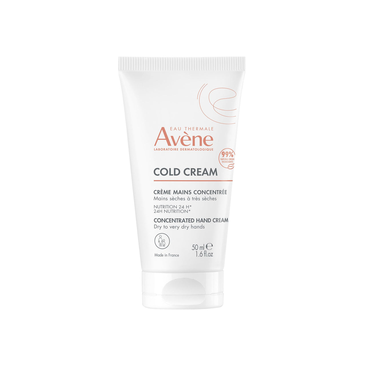 Avène Cold Cream Concentrated Hand Cream, Quick Absorbing for Dry, Chapped Hands, 1.6 Oz